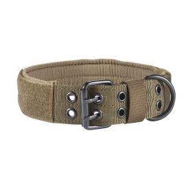 Nylon Anti-grind Dog Leash Collar (Option: Brown-M)