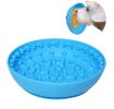 Pet Dog Slow Bowl Feeder Bowls with Suction Cup, Interactive for Boredom Anxiety Reduction, Distractor Toy