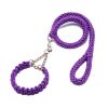 Eight-strand nylon braided dog collar leash dog chain impact blasting chain pet leash