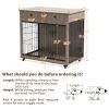 Dog Crate Furniture, Wooden Dog Crate End Table, 38.4 Inch Dog Kennel with 2 Drawers Storage, Heavy Duty Dog Crate